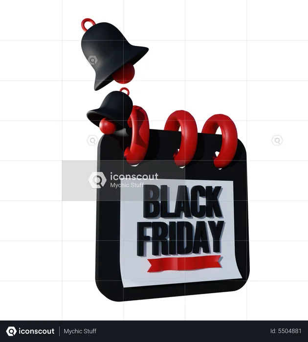 Black Friday Calender  3D Icon