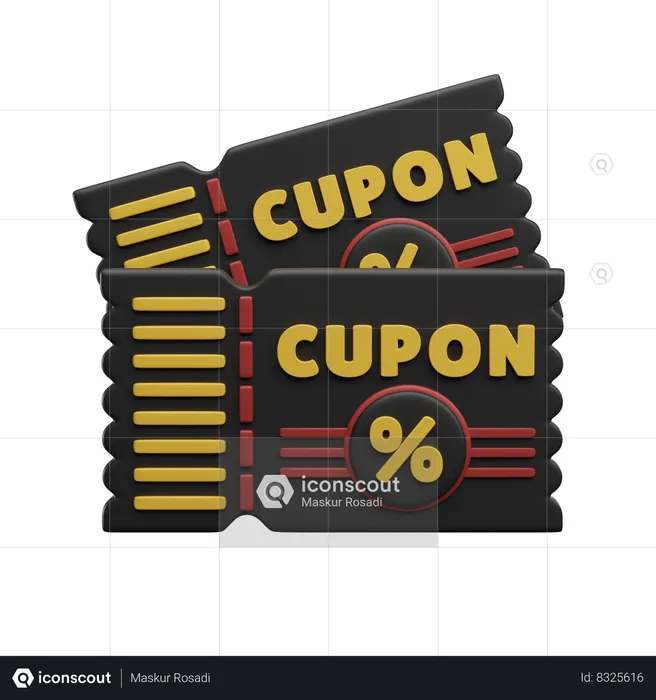 Black Friday Cupon  3D Icon