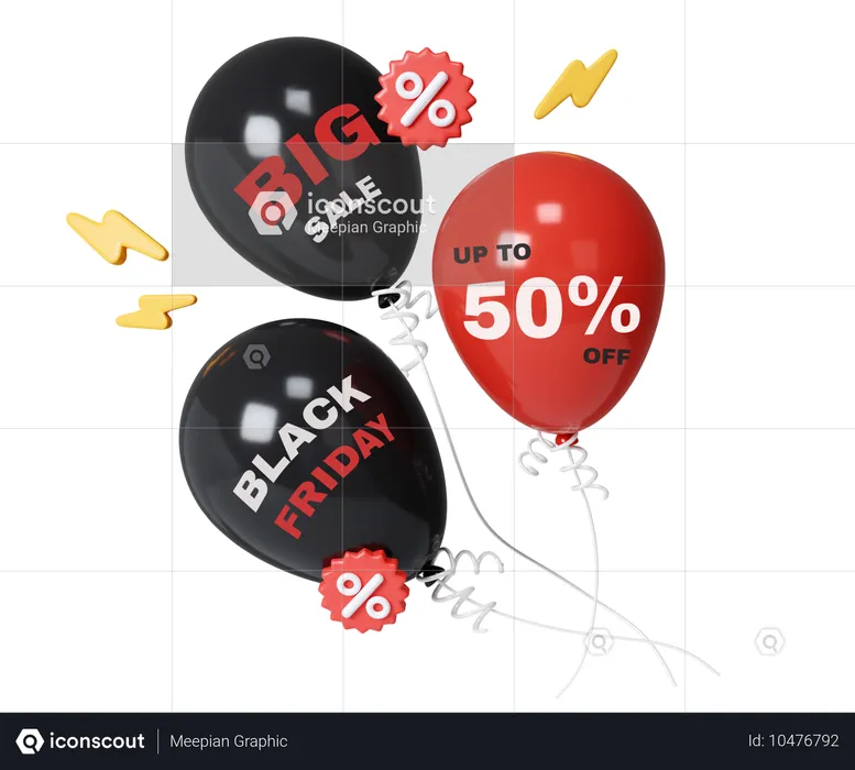 Black Friday Dekoration  3D Icon