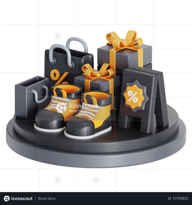 Black Friday Fashion Promo  3D Icon