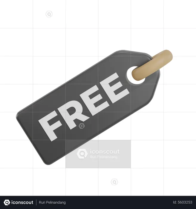 Black Friday Free Tag  3D Icon