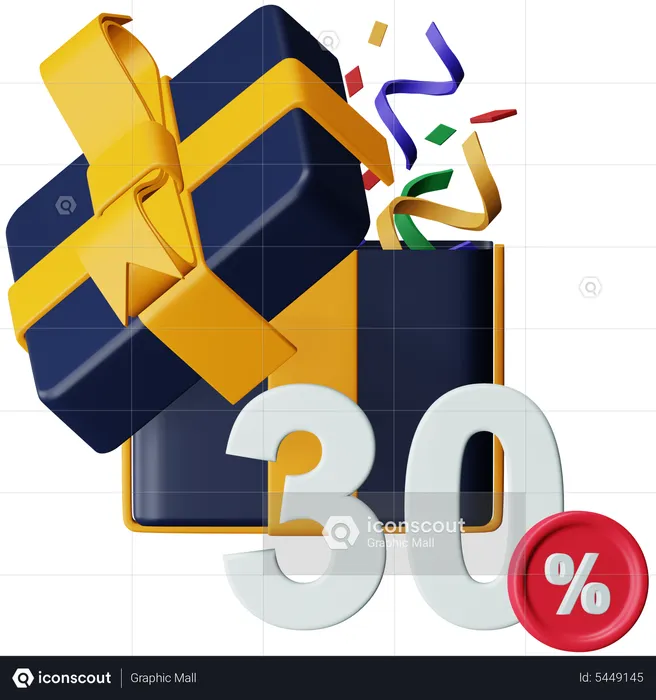 Black Friday Geschenkrabatt  3D Icon