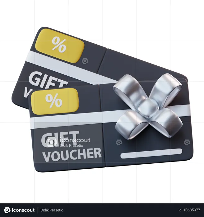 Black Friday Gift Voucher  3D Icon