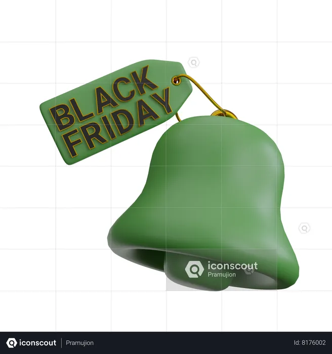 Black Friday Notification  3D Icon
