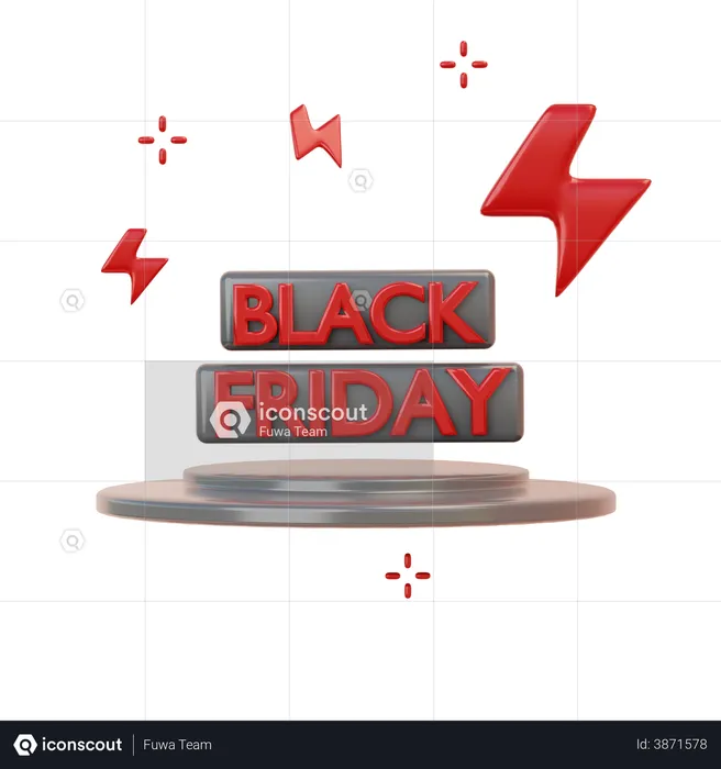 Black Friday Offer  3D Illustration