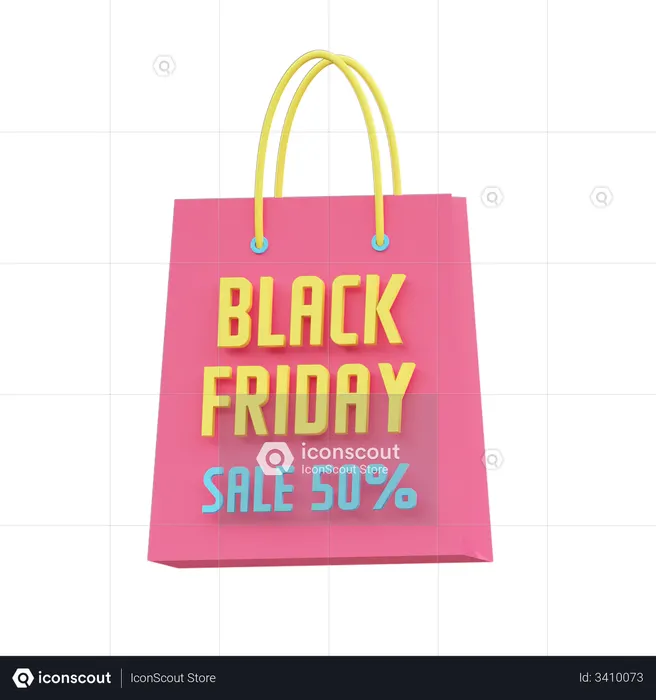 Black Friday Rabatt  3D Icon