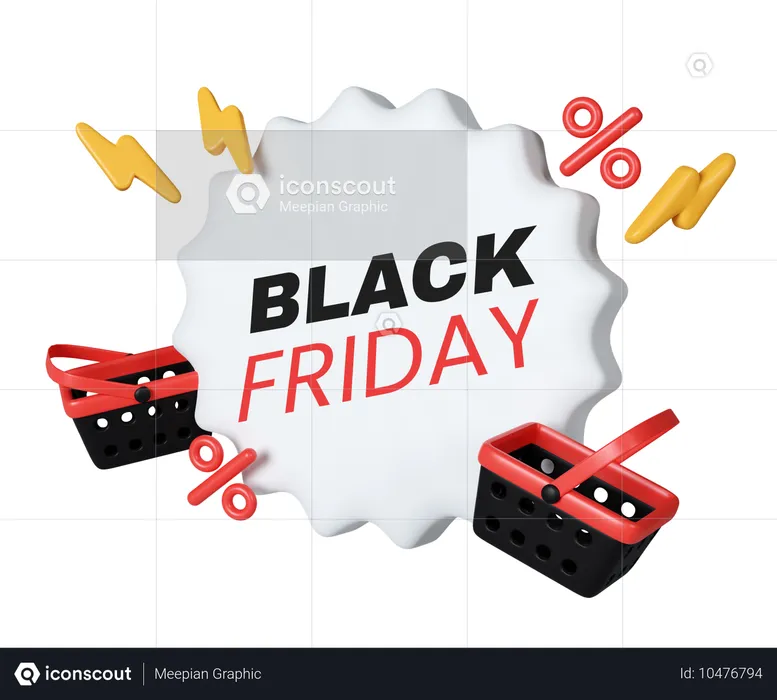 Black Friday Sale  3D Icon