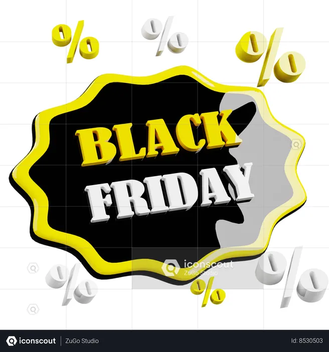 Black Friday Sale  3D Icon