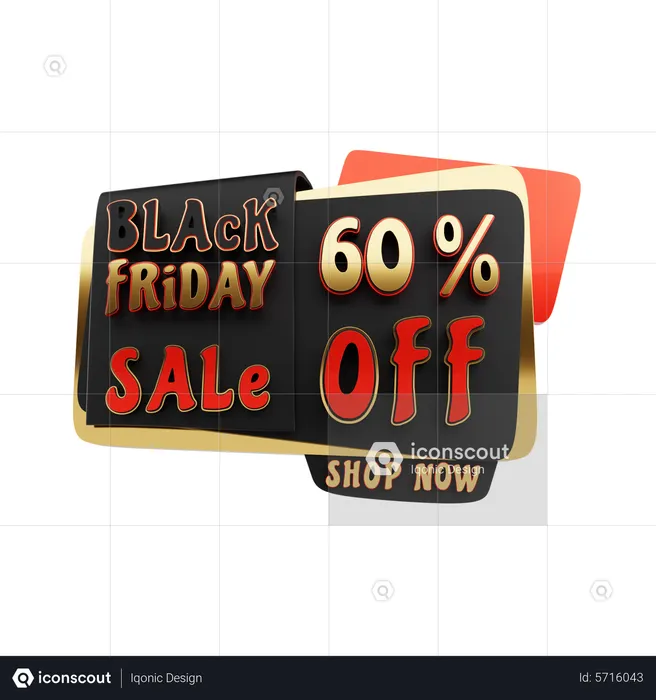 Black Friday Sale  3D Icon