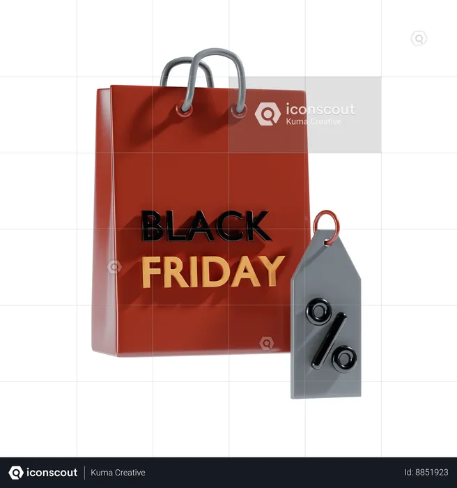 Black friday sale  3D Illustration