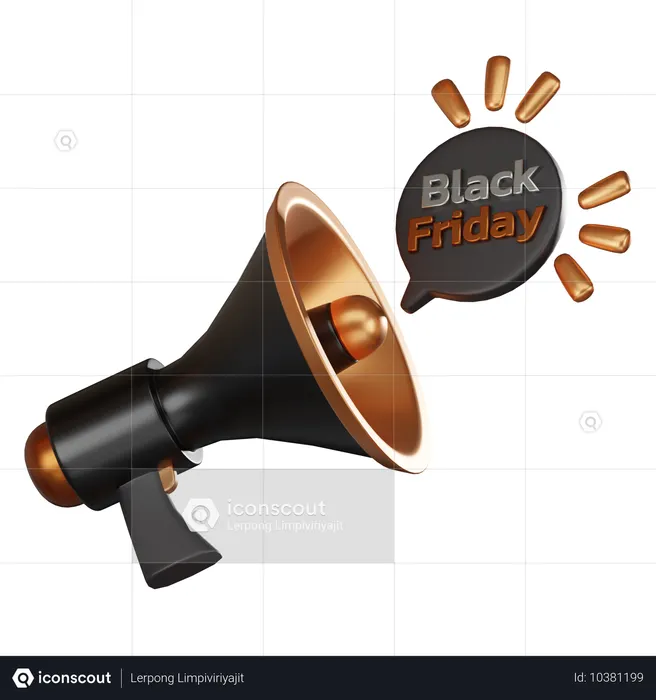 Black Friday Sale Ads  3D Icon