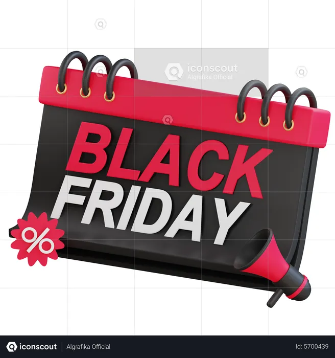 Black friday sale day  3D Icon
