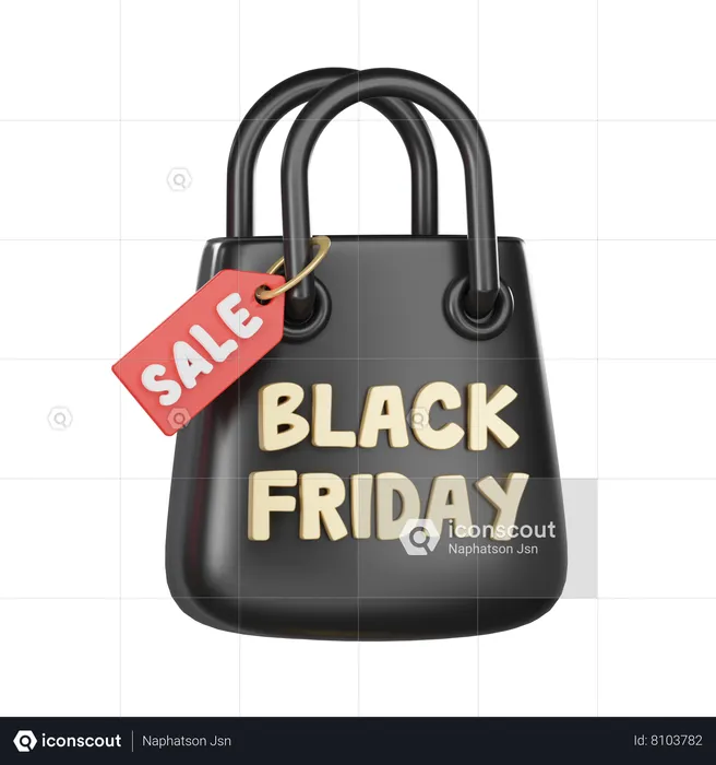 Black Friday Shopping  3D Icon