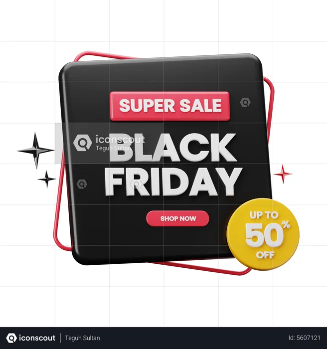 Black Friday Sticker  3D Sticker