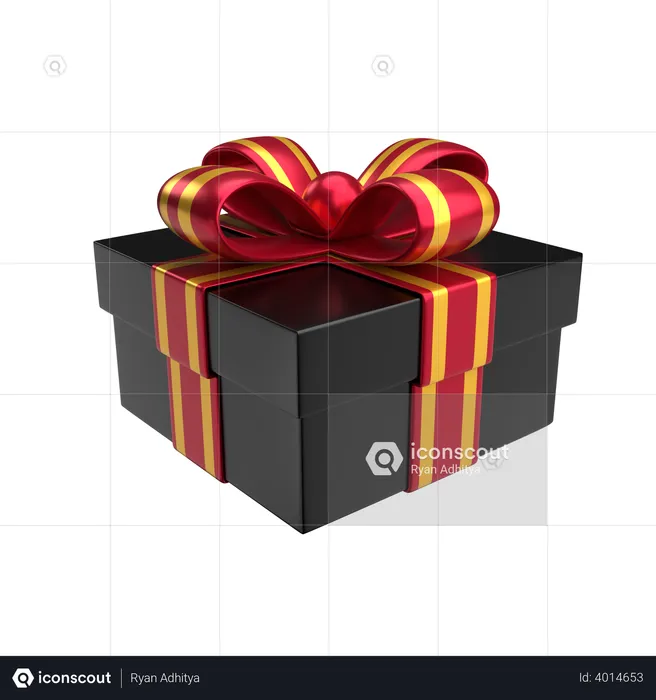Black Gift  3D Illustration