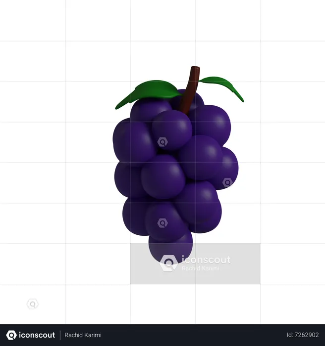 Black Grape  3D Icon