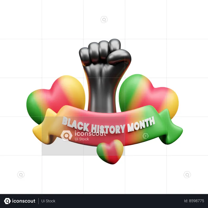 Black History Month  3D Icon