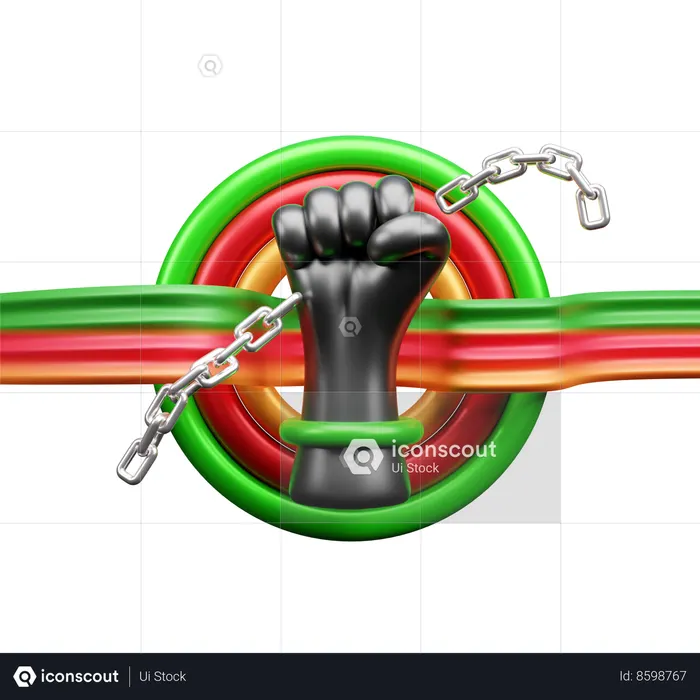 Black History Month Banner  3D Icon