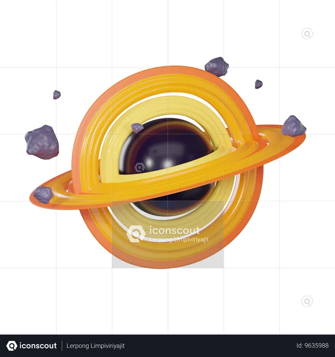 블랙홀  3D Icon