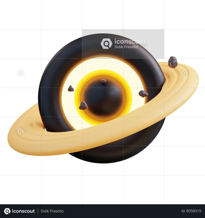 Black Hole  3D Icon