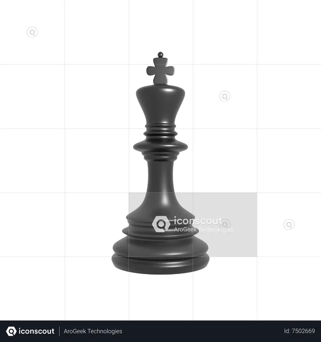 Black king  3D Icon
