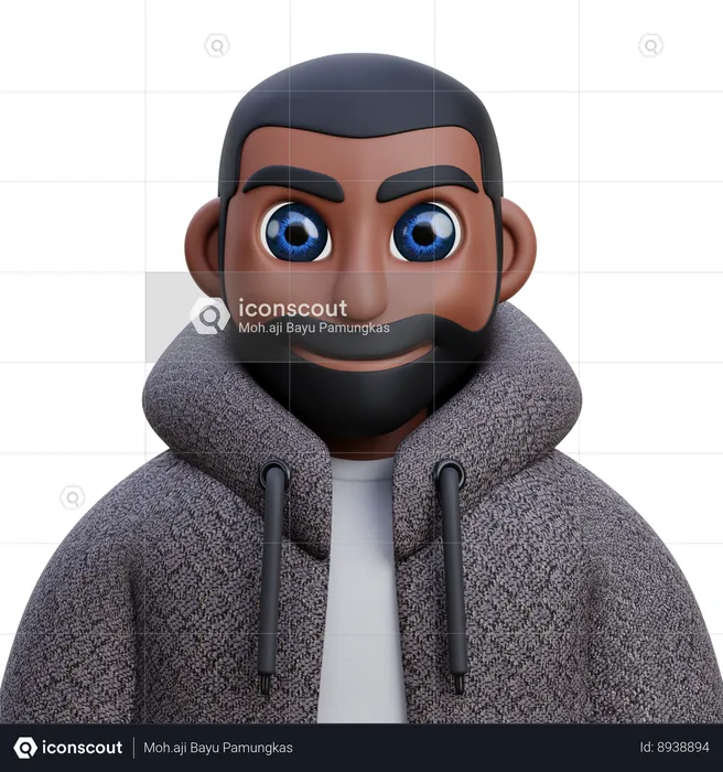 Black man  3D Icon