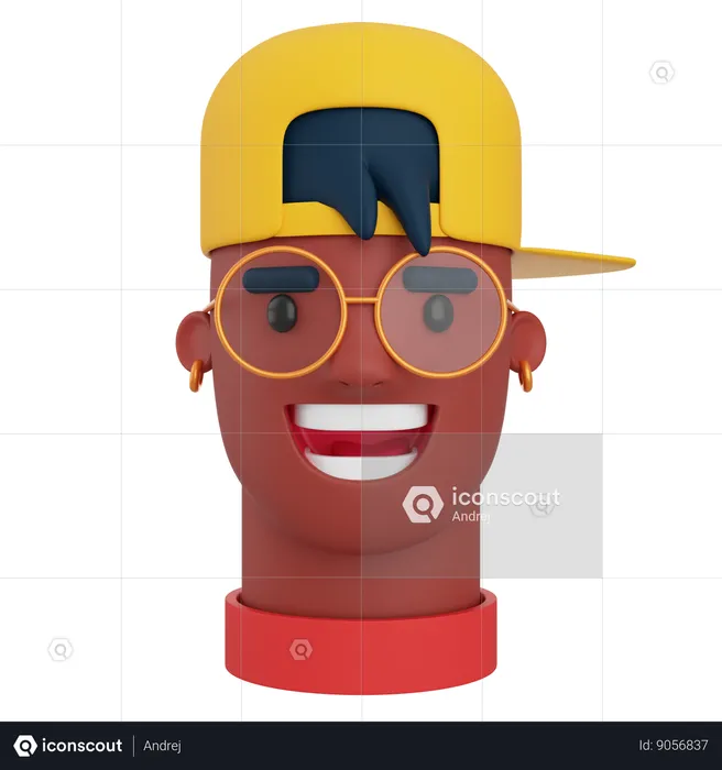 Black Man  3D Icon