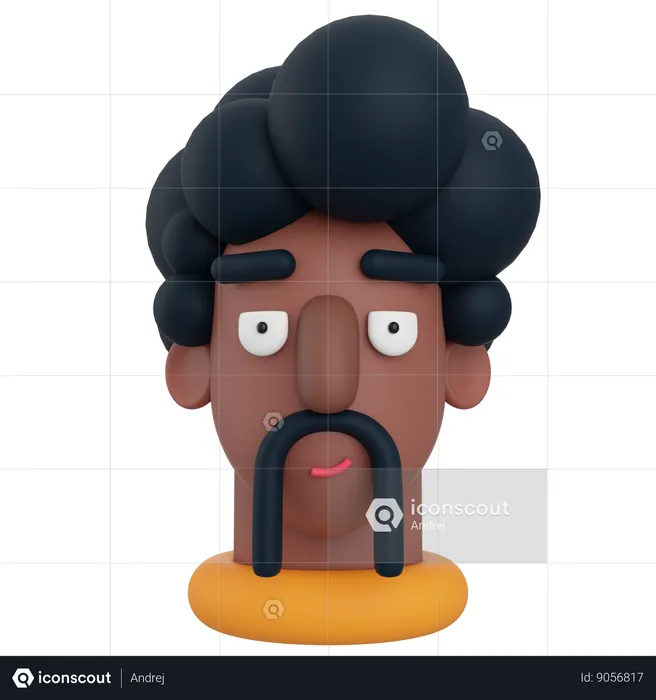 Black Man  3D Icon