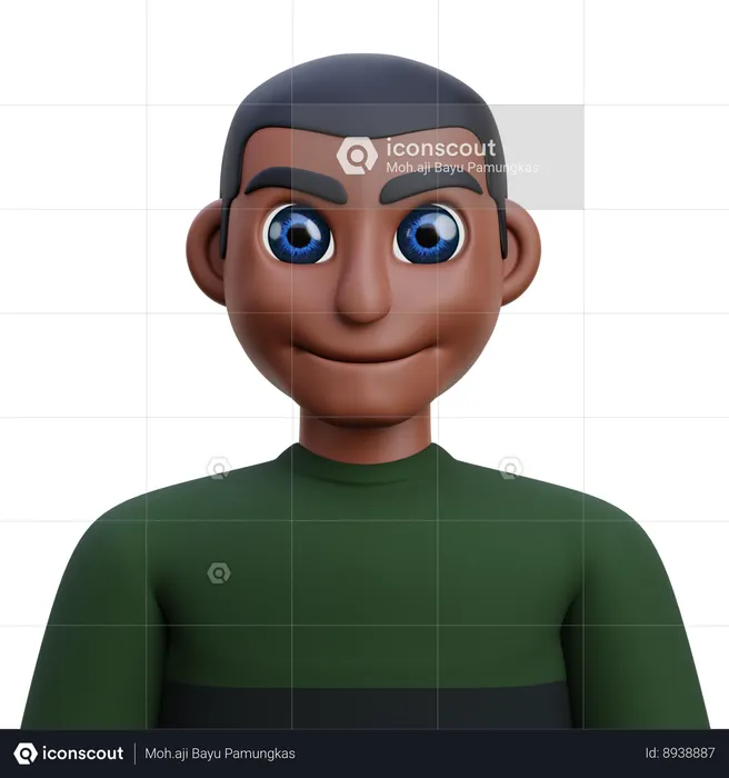 Black man  3D Icon