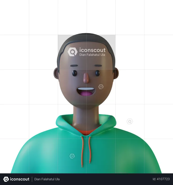 Black Man  3D Illustration