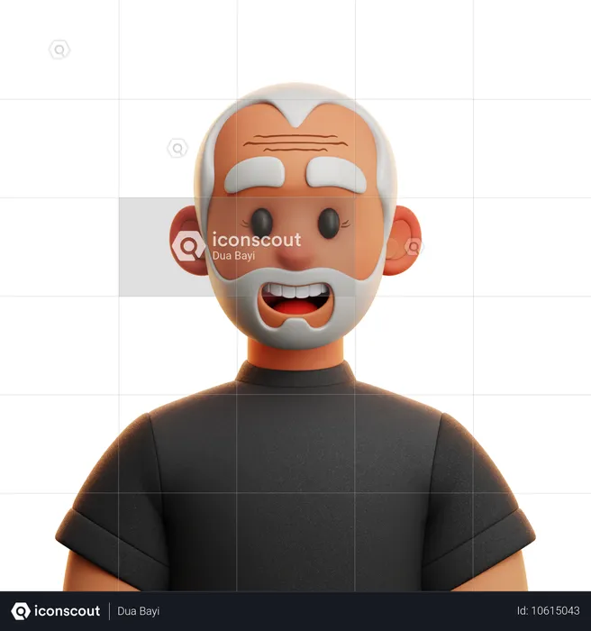 BLACK SHIRT MAN  3D Icon