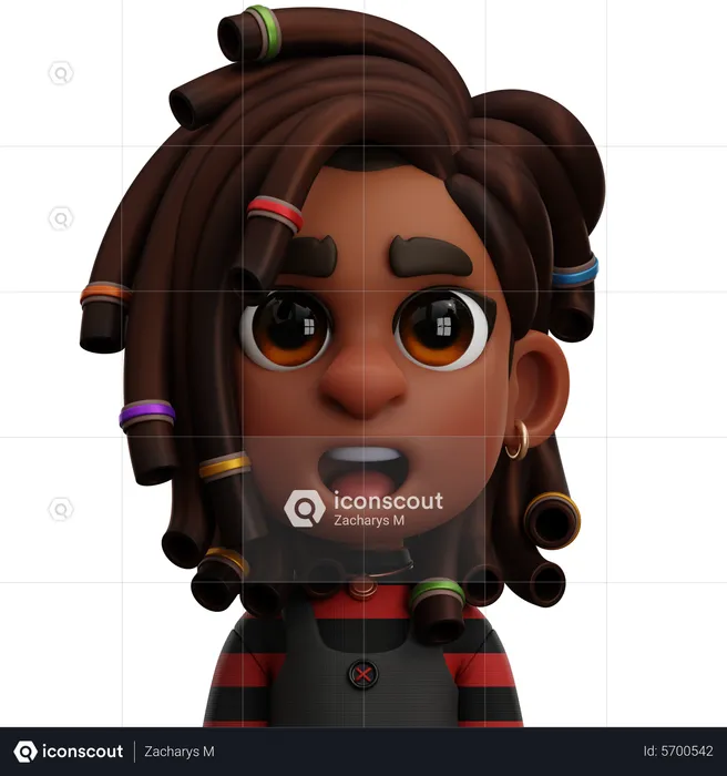 BLACK WOMAN  3D Icon