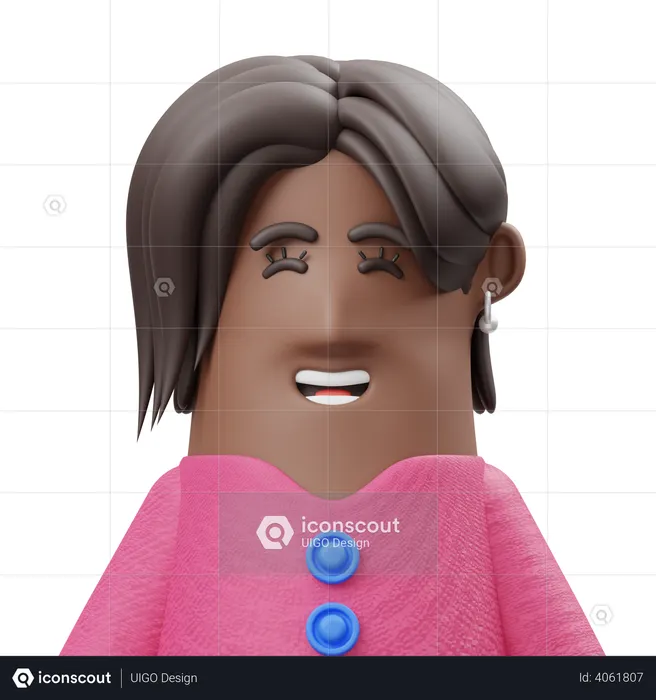Black Woman  3D Illustration