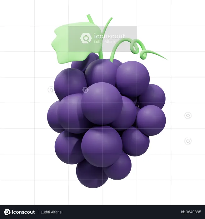 Blackcurrant  3D Illustration