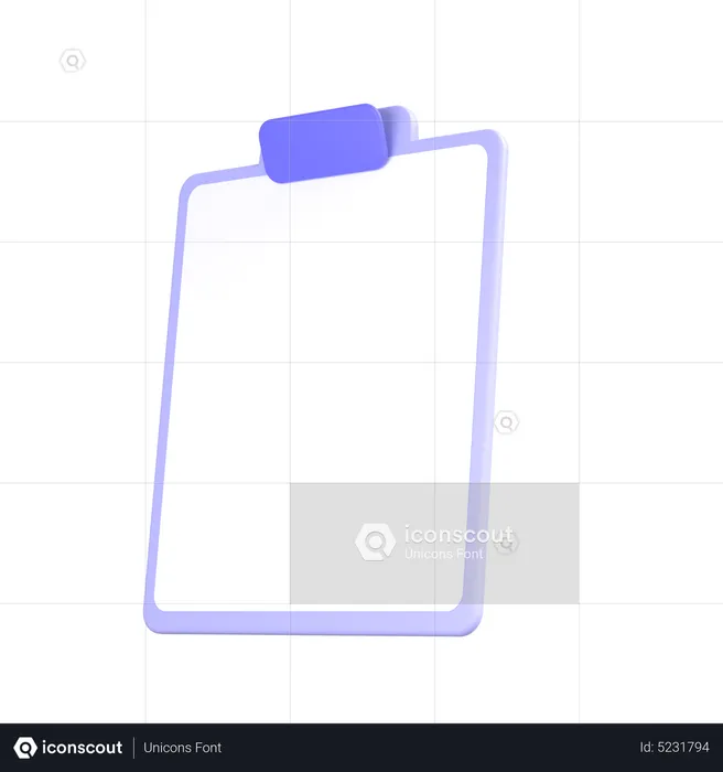 Clipboard Notes  3D Icon
