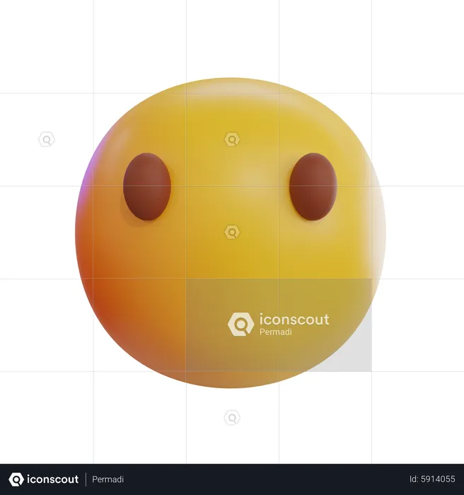 Blank Emoji Emoji 3D Icon