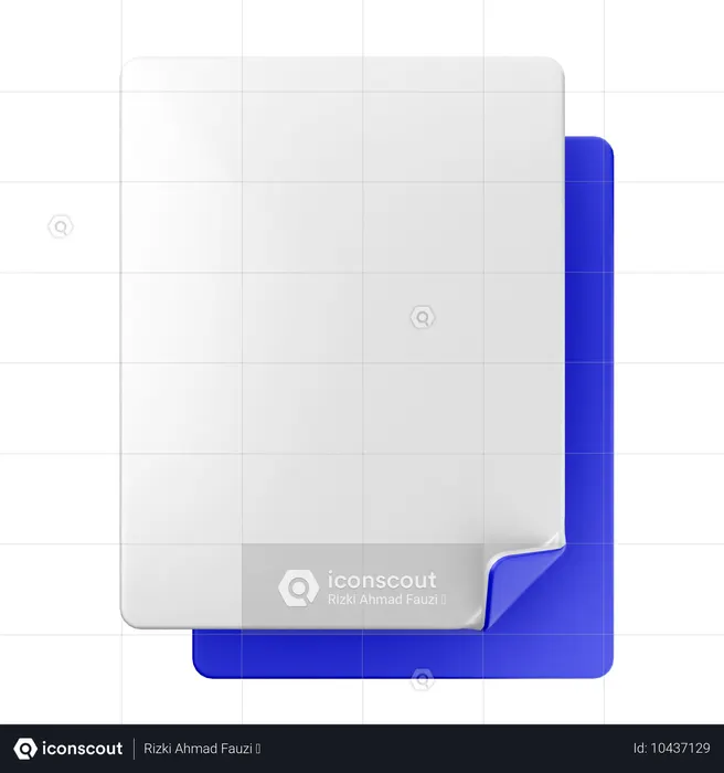 空白ファイル  3D Icon