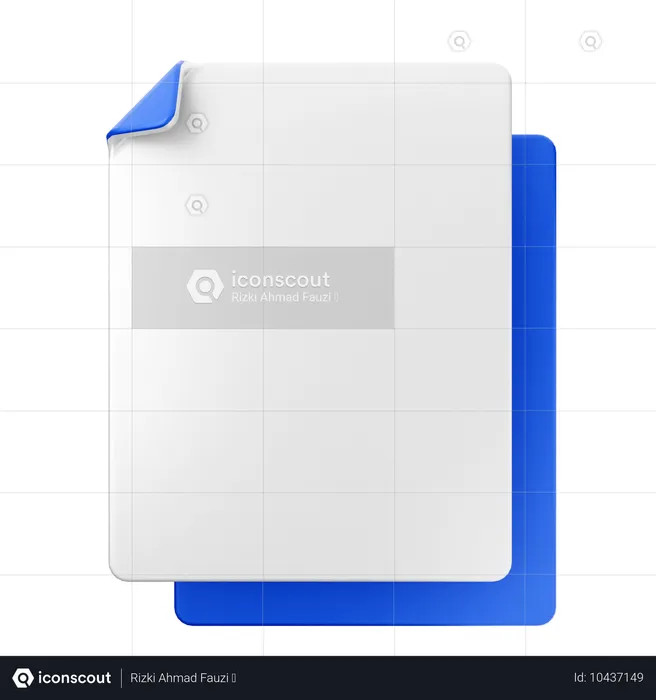 Blank File  3D Icon