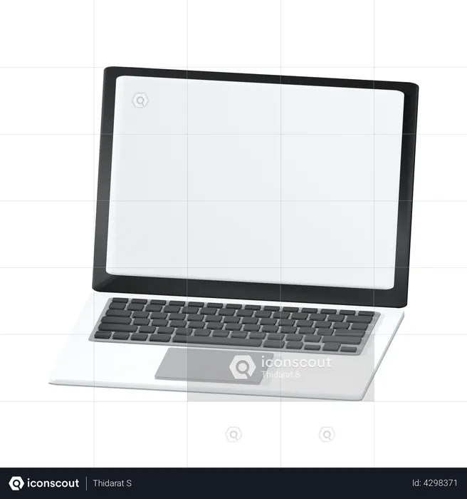 Blank laptop  3D Illustration
