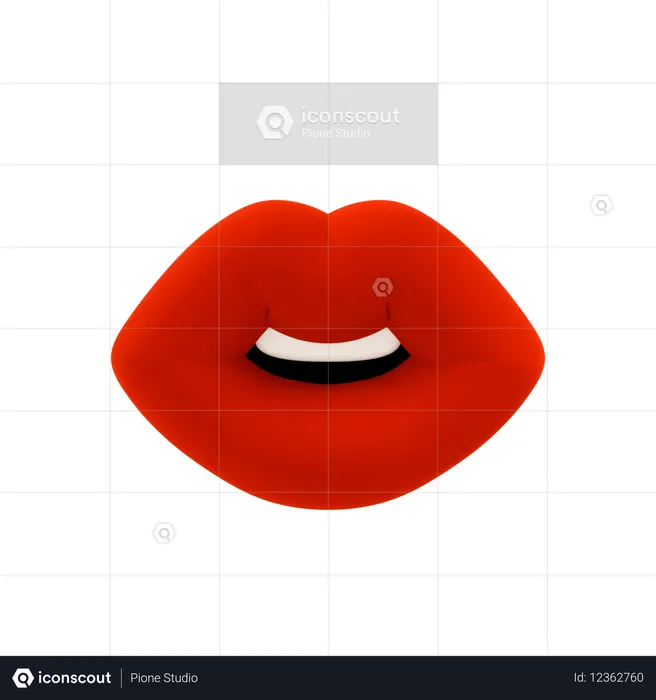 Blank Lips  3D Icon