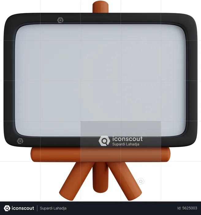Blank Whiteboard  3D Icon