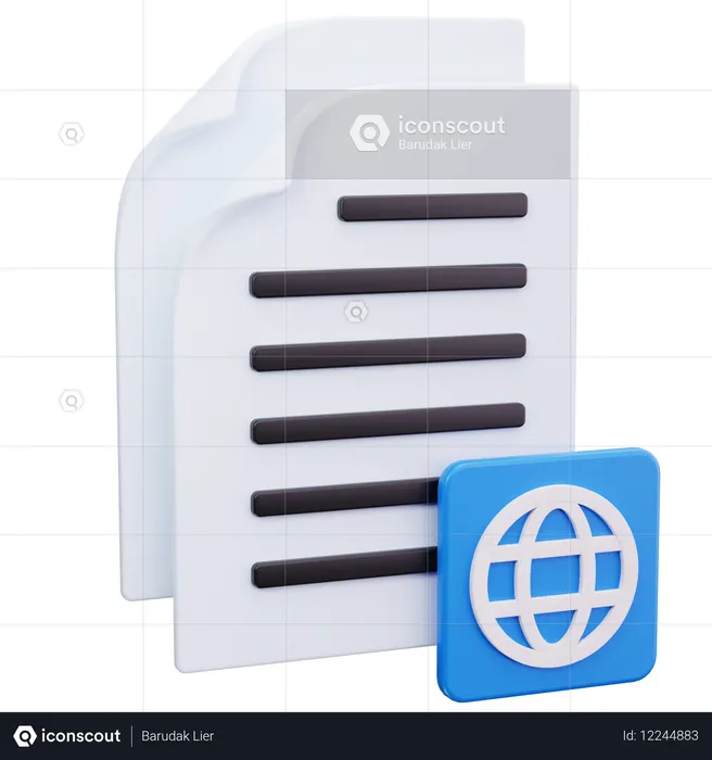 Blattexport  3D Icon