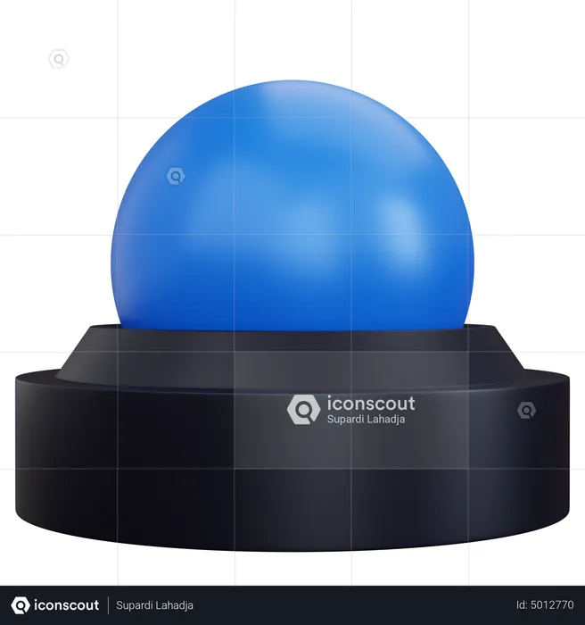 Blaue Kugellampe  3D Icon