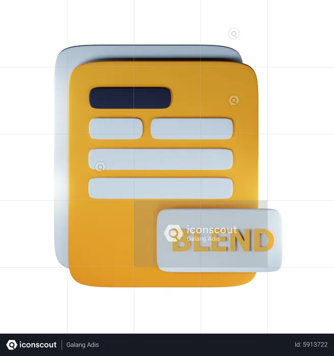 Blend file extension  3D Icon