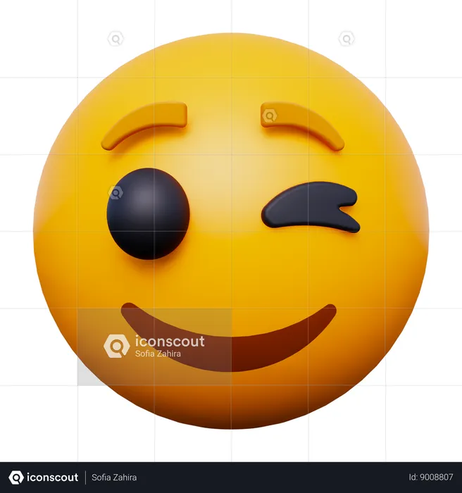 Blinking Emoji Emoji 3D Icon
