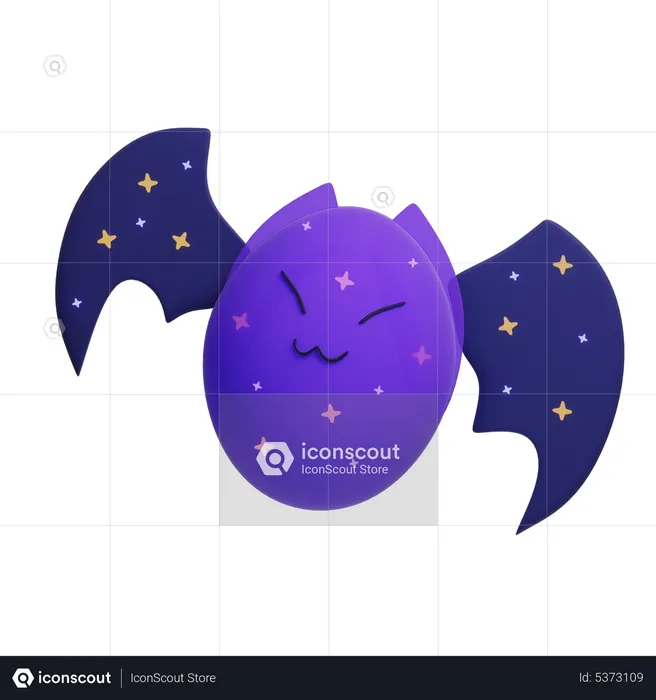 Blob Bat  3D Illustration