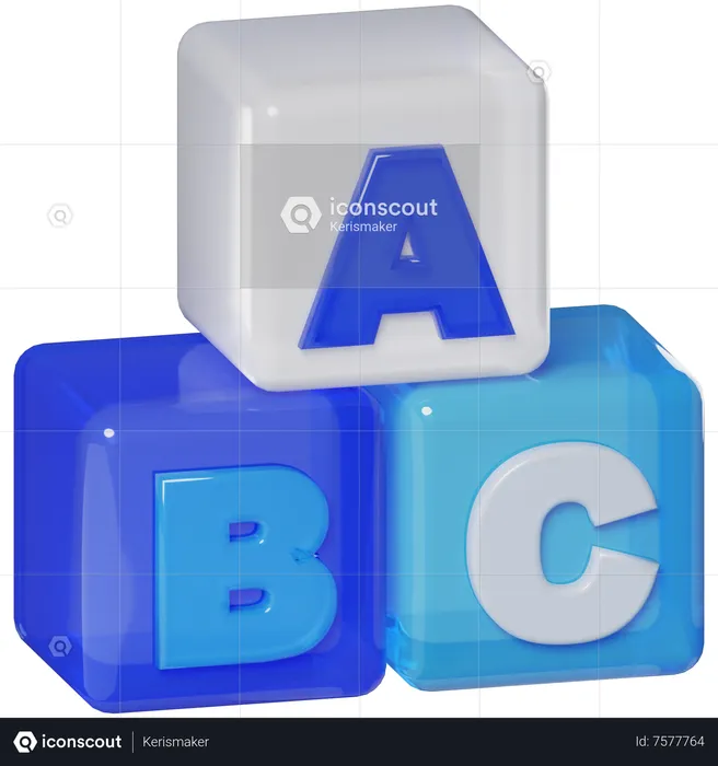Bloc abc  3D Icon