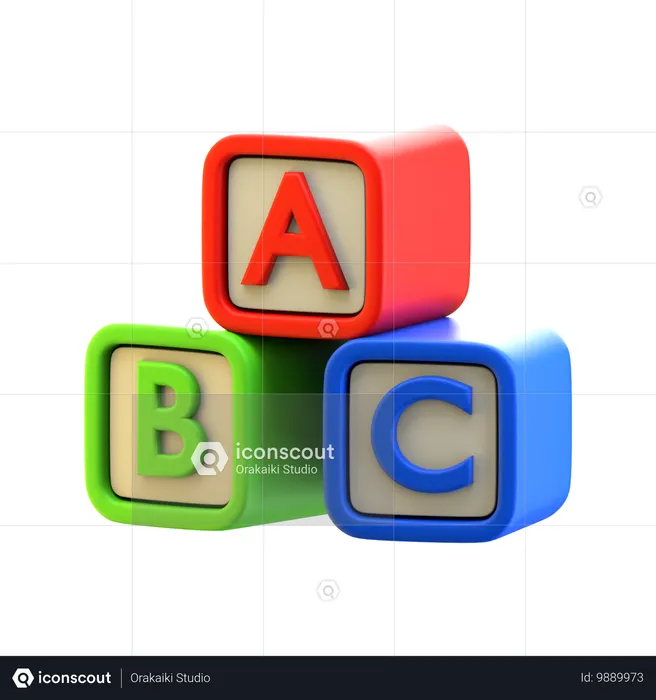 Bloc alphabétique  3D Icon