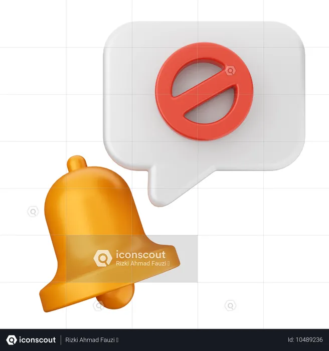 Bloquer la cloche de notification  3D Icon