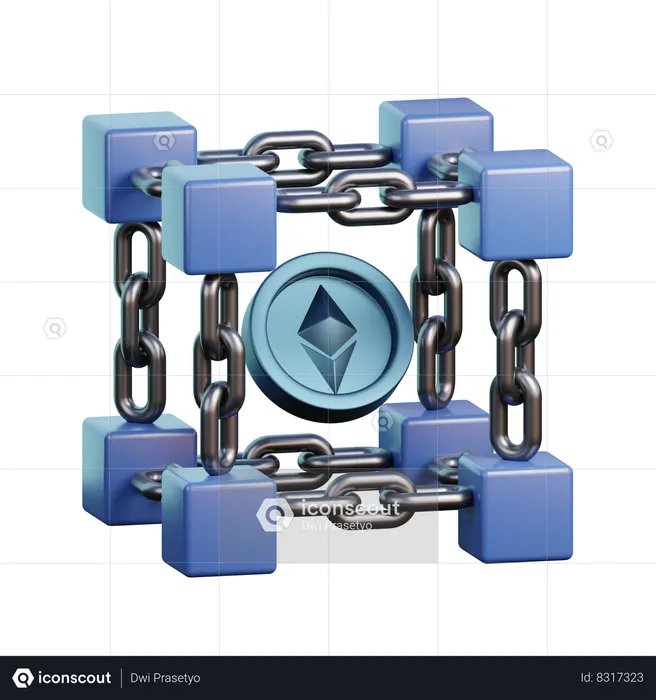 Block Chain  3D Icon